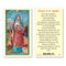 Laminated holy card featuring artwork of Saint Agatha by Fratelli Bonella, with the Prayer to Saint Agatha on the back, measuring 2.5" x 4.5", made in Italy.