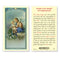 Laminated holy card featuring artwork of Saint Joseph by Fratelli Bonella, with the Prayer to Saint Joseph for Employment on the back, measuring 2.5" x 4.5", made in Italy.