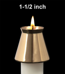 Brass Candle Follower Burner | 1-1-2 inch Candles