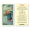 Laminated holy card featuring artwork of Saint Christopher, with the Prayer Before a Journey on the back, measuring 2-1/2" x 4-1/2", made in Italy.