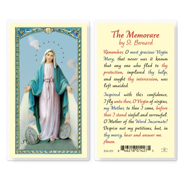 Memorare of St. Bernard Holy Card