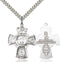 Five-Way Medal - Sterling Silver Medal & Rhodium Chain