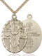 Five-Way Medal - Gold Filled Medal & Gold Plated Chain