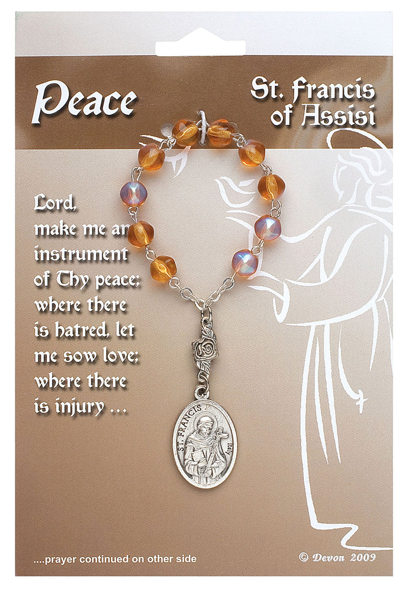 Patron Blessings One Decade Rosary - Peace - St. Francis of Assisi