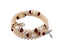 Birthstone Pearl and Rondelle Spiral Rosary Bracelet - Garnet - January