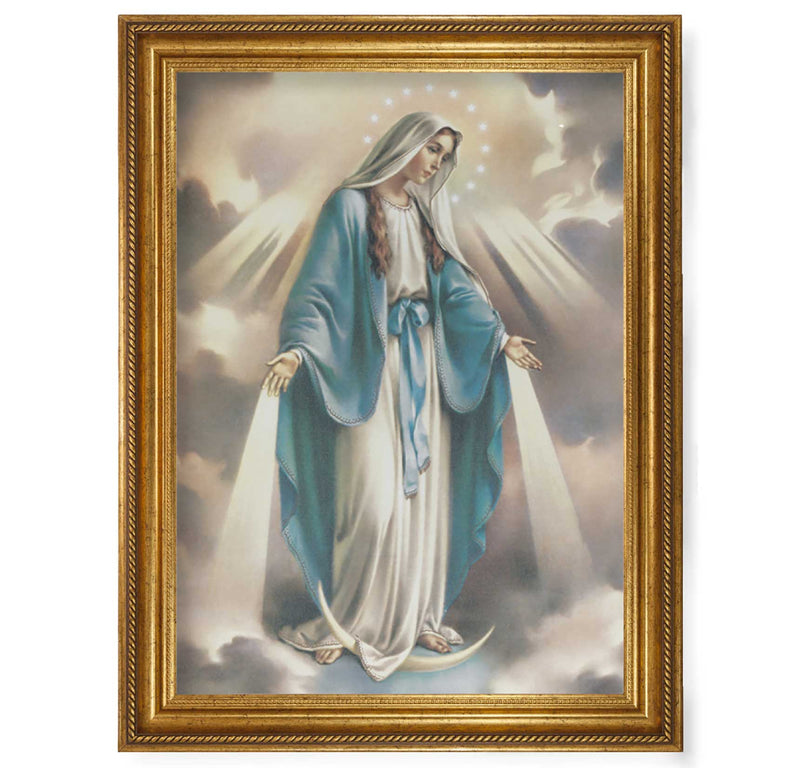Our Lady of Grace Framed Fine Art Canvas Print - 19" x 27" (2 Frame Options)