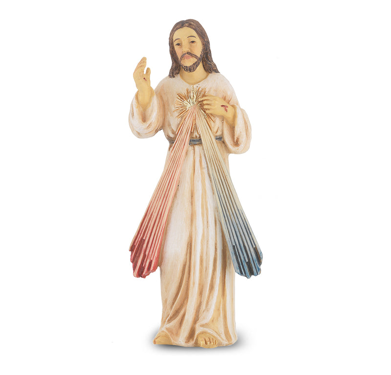 4" Divine Mercy Statue with Gold Accents