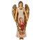 4" Guardian Angel with Girl Statue with Gold Accents