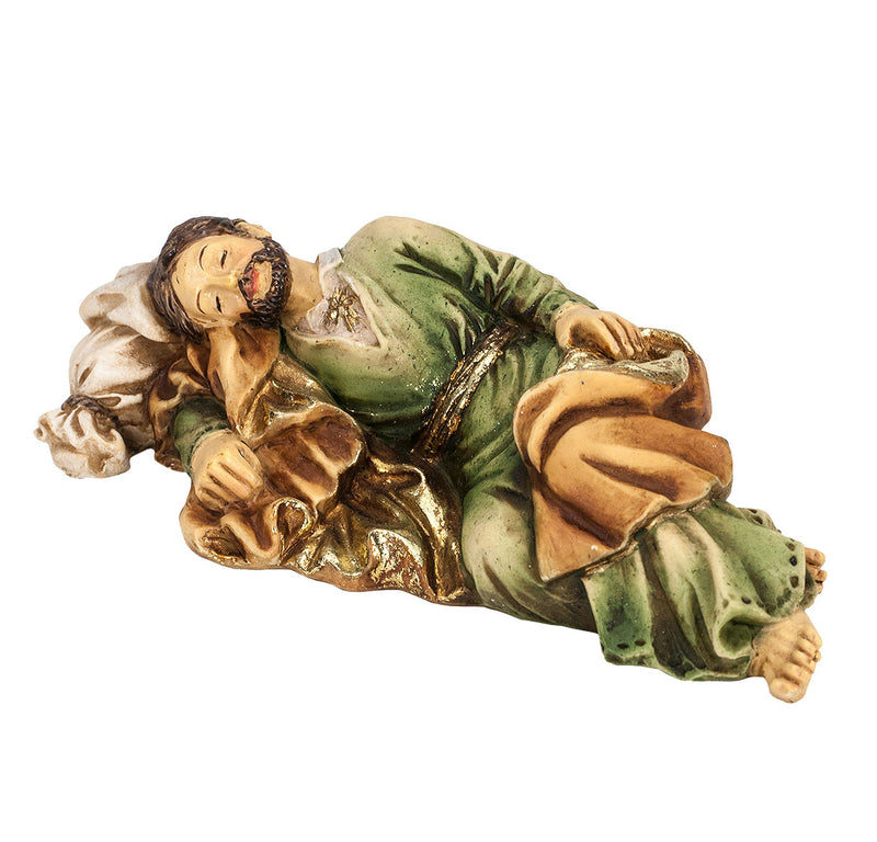 4" Sleeping St. Joseph Statue with Gold Accents