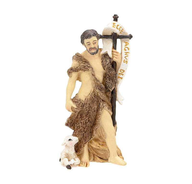 4" St. John the Baptist Statue with Gold Accents