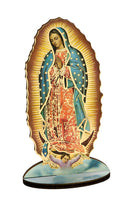 Our Lady of Guadalupe 6" Gold Foil Laser Cut Wooden Statue