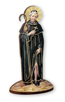 St. Peregrine 6" Gold Foil Laser Cut Wooden Statue