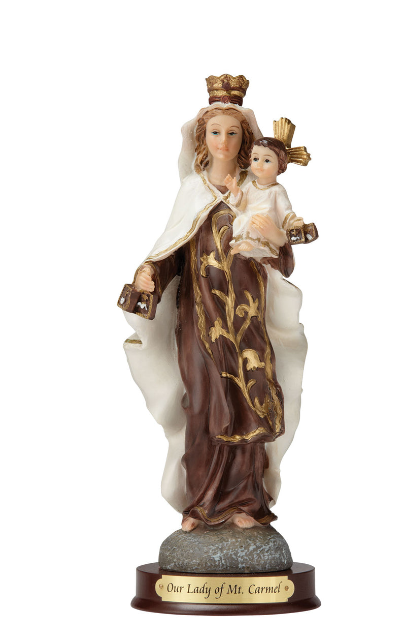 Our Lady of Mt. Carmel Statue - Color - 8" or 12"