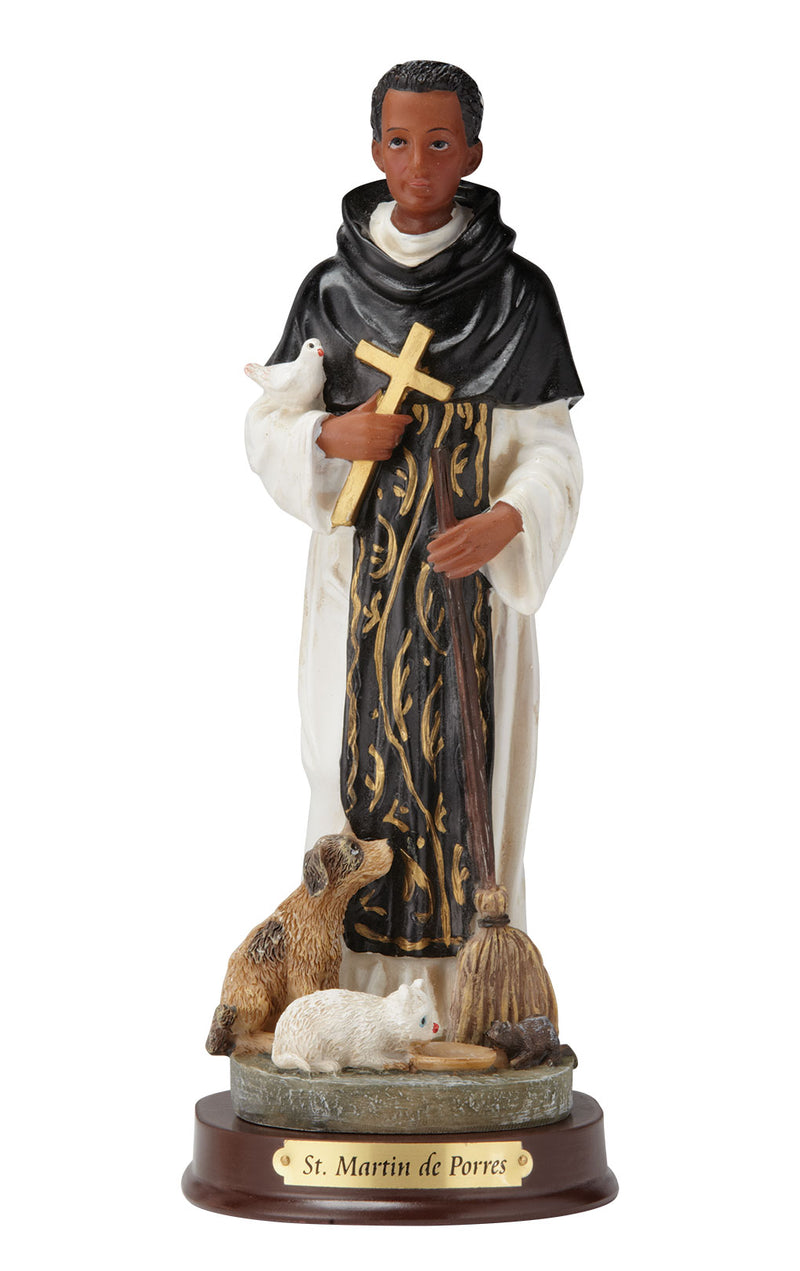 Martin de Porres Statue - Color - 8" or 12"