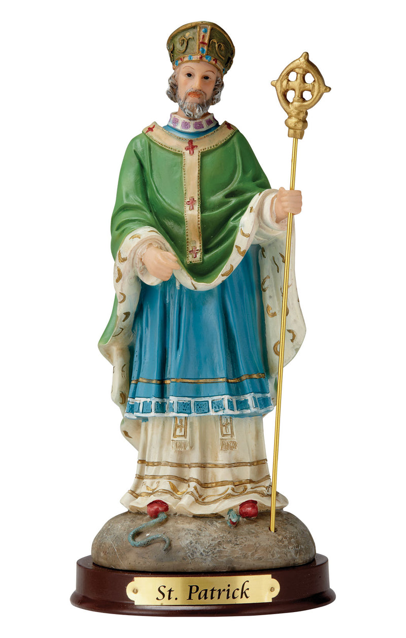 St. Patrick Statue - Color - 8"