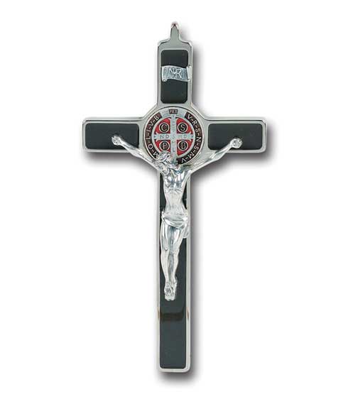 8" Enamel St. Benedict Cross