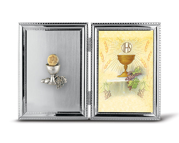 5" x 7" (10.5" x 7" Open) Double Hinged Communion Remembrance Photo Frame