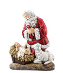 Kneeling Santa Figure - Color - 24"