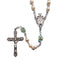 Birthstone Pearl and Rondelle Rosary - Aquamarine - March