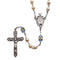 Birthstone Pearl and Rondelle Rosary - Sapphire - September