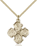 Four-Way Medal - Gold Filled Medal & Chain