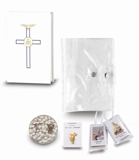 5 Piece First Communion Gift Set - White