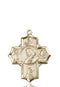 St. Philomena Special Devotion Five-Way Medal - 14 Karat Gold