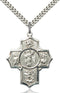 Warrior Special Devotion Five-Way Medal - Sterling Silver Medal & Rhodium Chain