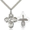 Hockey Sports Five-Way Medal - Sterling Silver Medal & Rhodium Chain