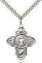 St. Sebastian Sports Five-Way Medal - Sterling Silver Medal & Rhodium Chain