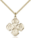 Four-Way Medal - Gold Filled Medal & Chain
