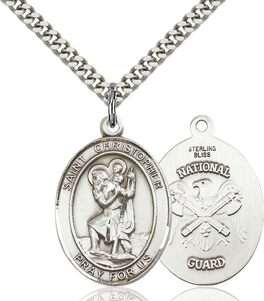 St. Christopher National Guard Sterling Silver Medal