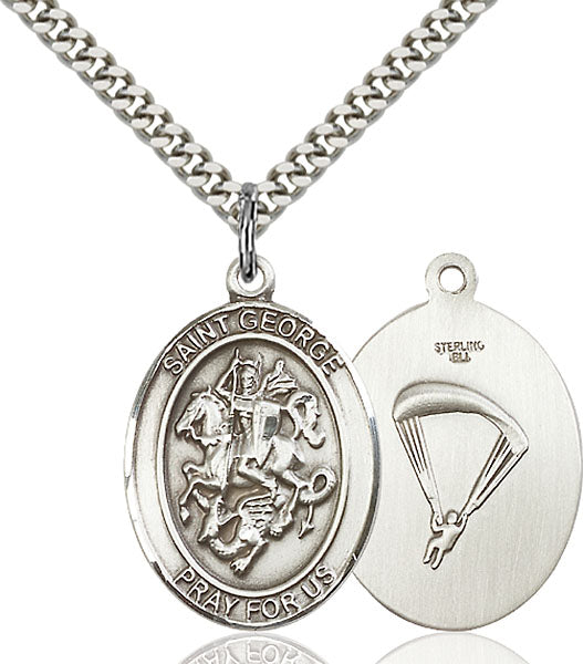 St. George Paratrooper Sterling Silver Medal
