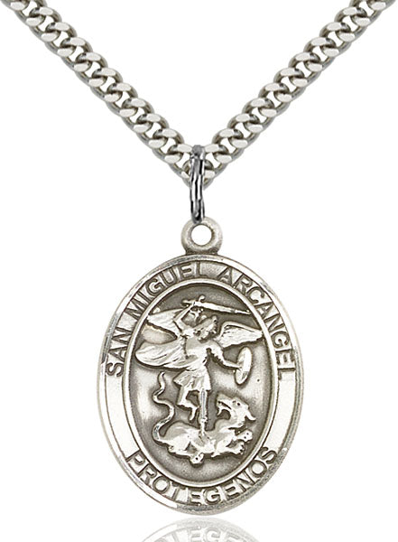 San Miguel Arcangel Sterling Silver Medal