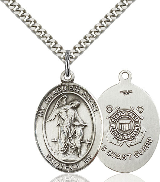 Guardian Angel U.S. Coast Guard Sterling Silver Medal