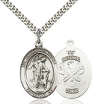 Guardian Angel National Guard Sterling Silver Medal