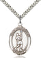St. Christopher Lacrosse Sterling Silver Medal