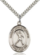 St. Christopher Football Sterling Silver Medal