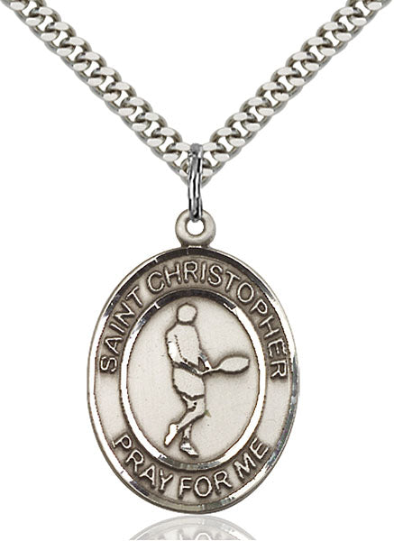 St. Christopher Tennis Sterling Silver Medal
