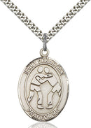 St. Sebastian Wrestling Sterling Silver Medal