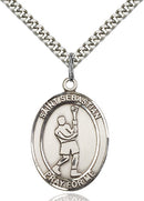 St. Sebastian Lacrosse Sterling Silver Medal