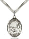 St. Christopher Fishing Sterling Silver Medal