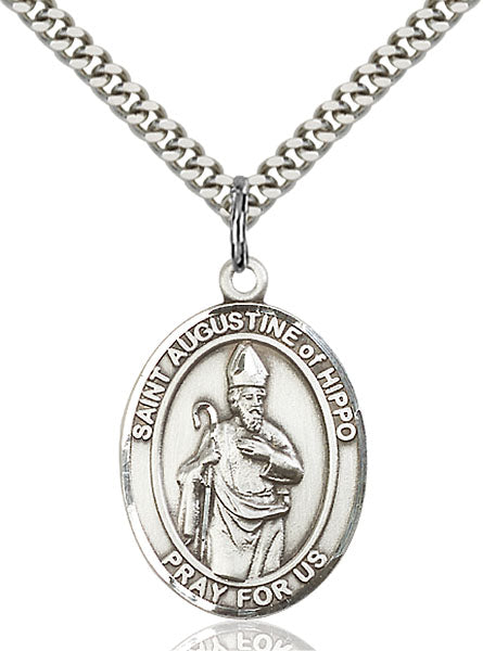 St. Augustine of Hippo Sterling Silver Medal