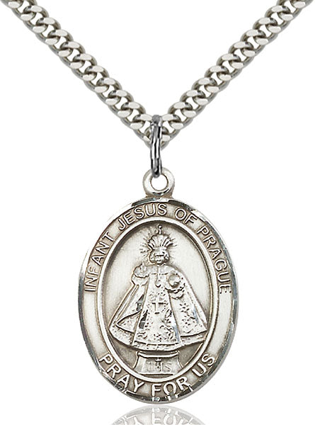 Infant Jesus of Prague Sterling Silver Medal