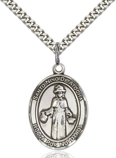 Santo Nino de Atocha Sterling Silver Medal