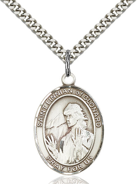 St. Finnian of Clonard Sterling Silver Medal