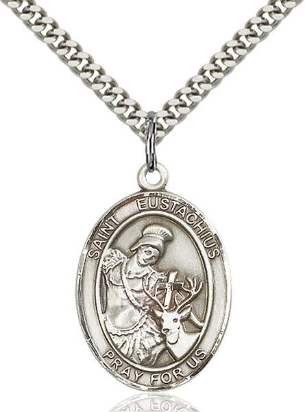St. Eustachius Sterling Silver Medal