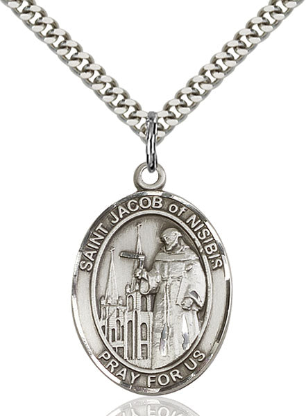 St. Jacob of Nisibis Sterling Silver Medal