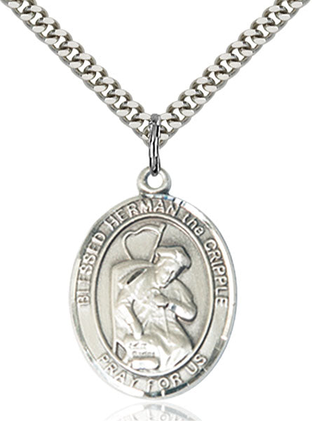 Blessed Herman the Cripple Sterling Silver Medal 7403SS/24S