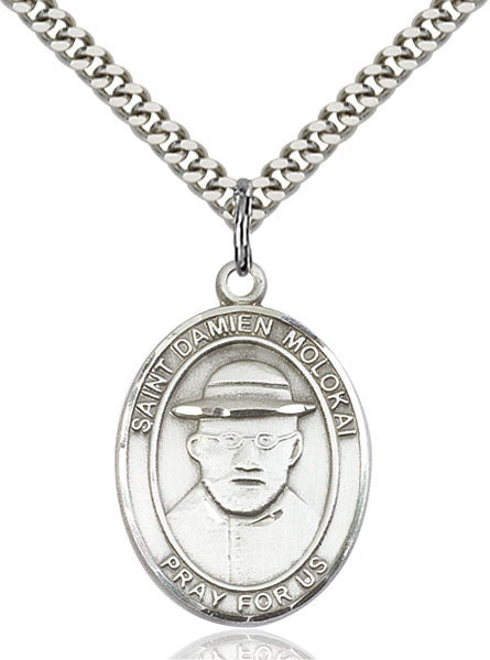 St. Damien Sterling Silver Medal